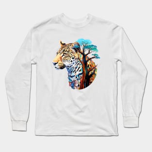 Panther Beast Animal World Predator Wild Nature Wilderness Long Sleeve T-Shirt